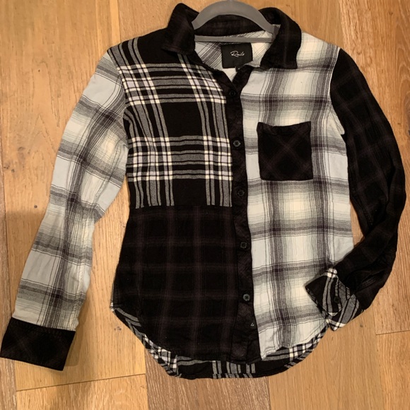 RAILS Hunter Mixed Onyx Plaid Size XS UNIQUE ! - Picture 5 of 10